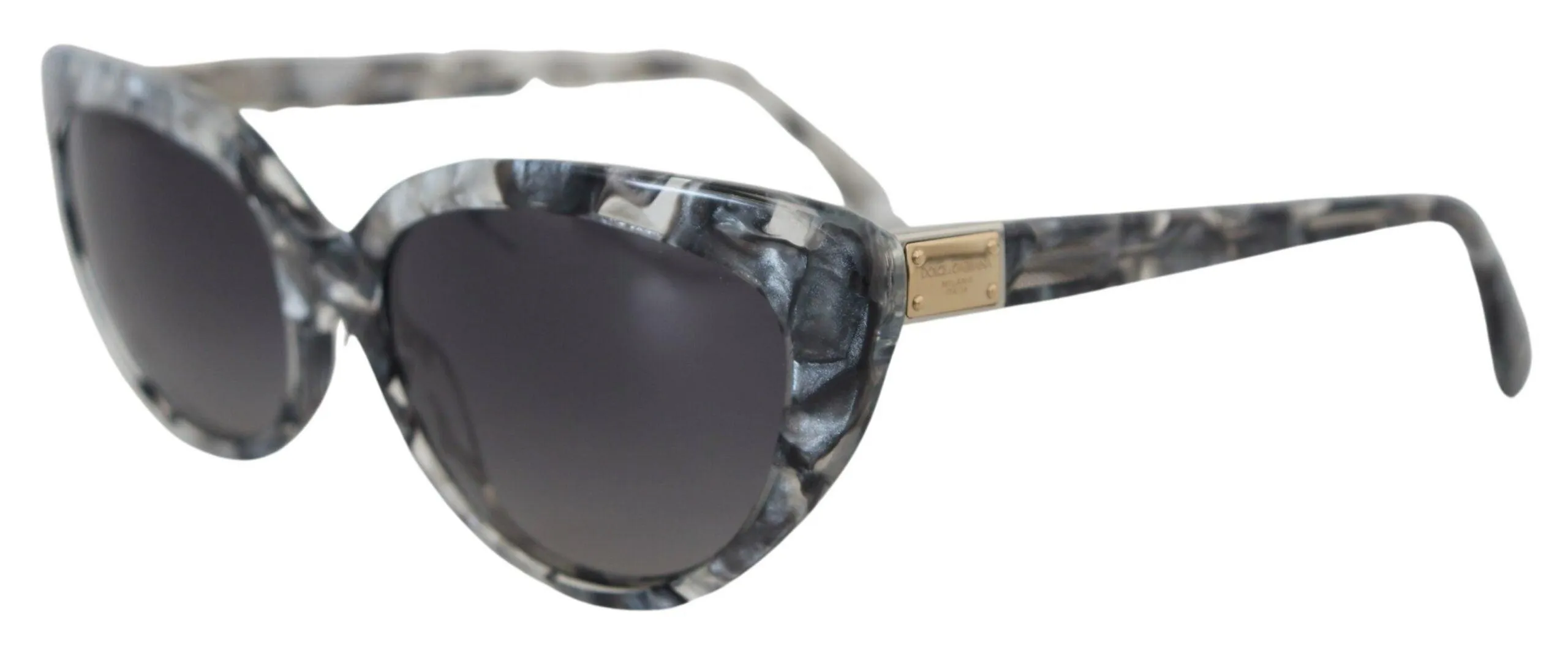 Dolce & Gabbana Gray DG4194 Acetate Logo Plaque Cat Eye Lens Sunglasses