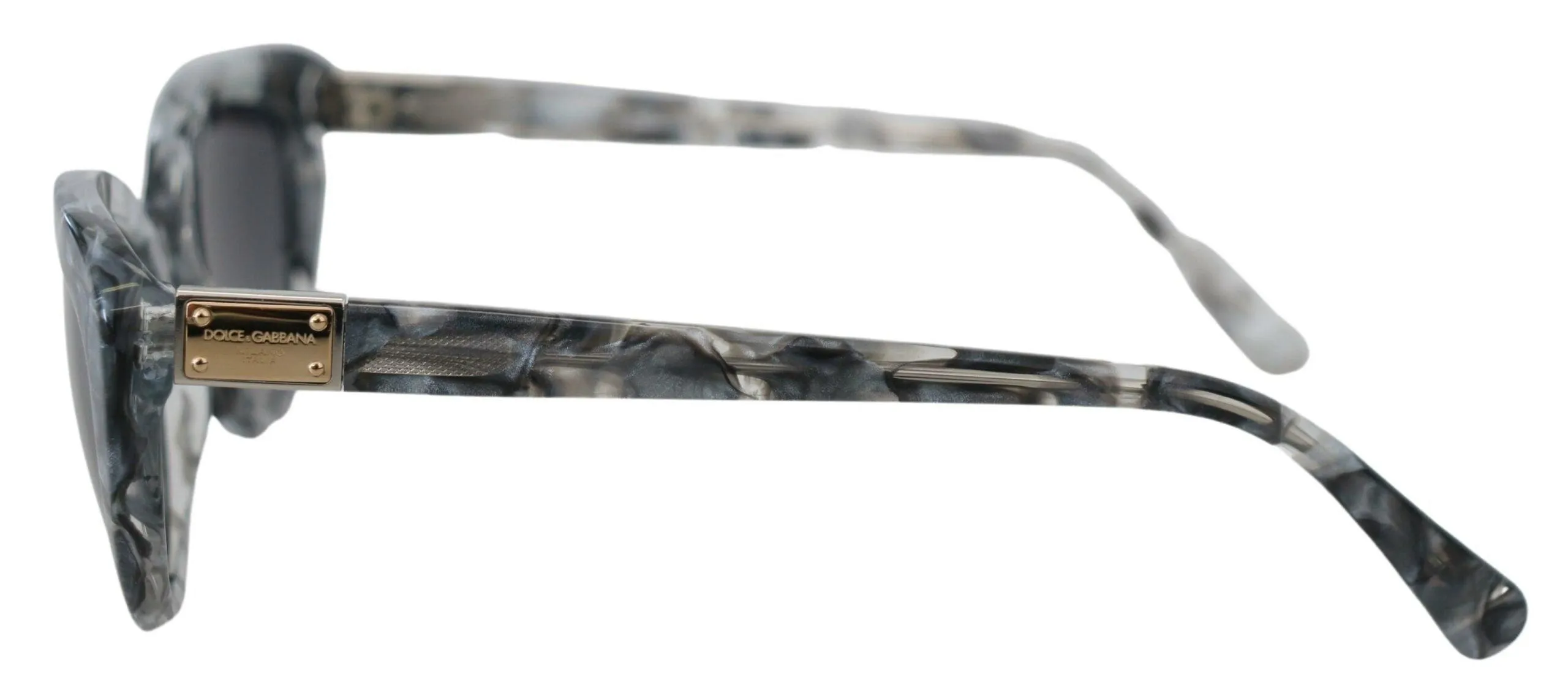 Dolce & Gabbana Gray DG4194 Acetate Logo Plaque Cat Eye Lens Sunglasses