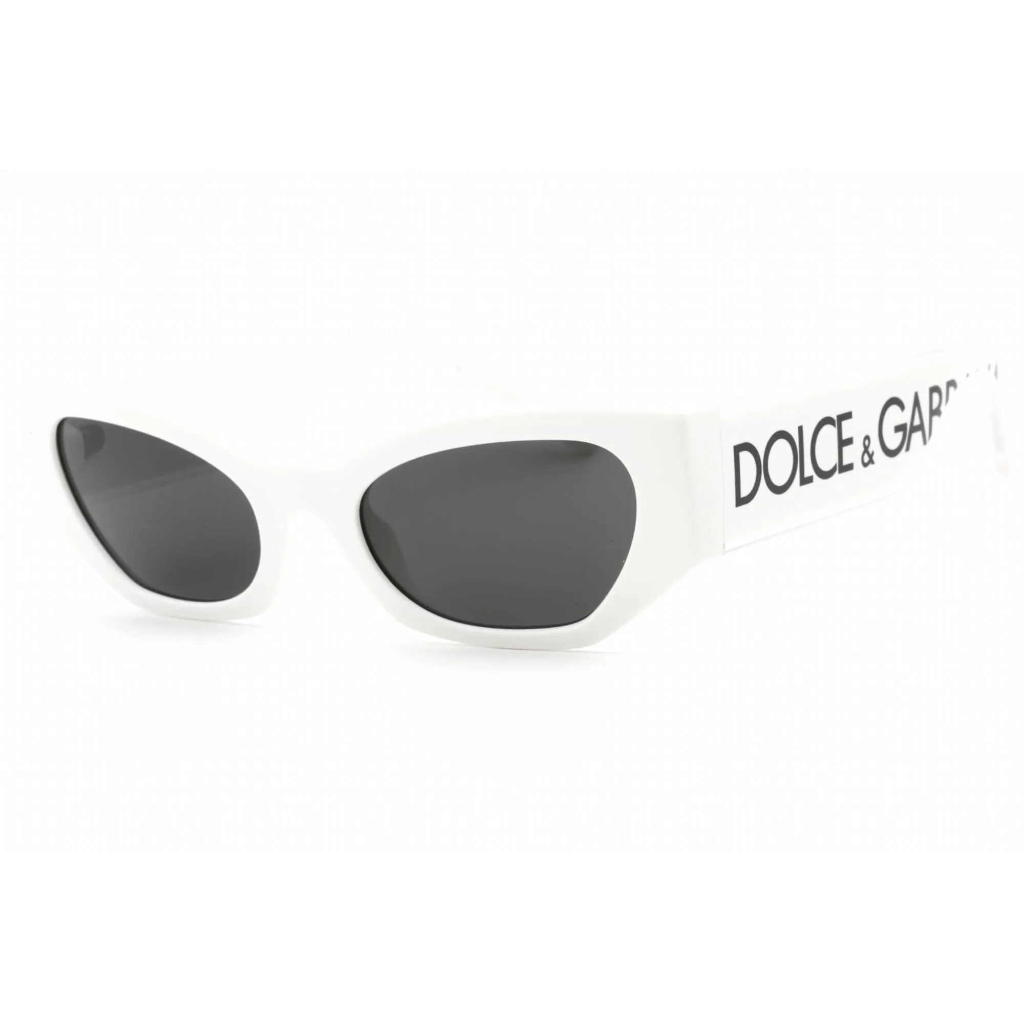 Dolce & Gabbana Women's Sunglasses - White Cat Eye Frame Grey Lens | 0DG6186 331287
