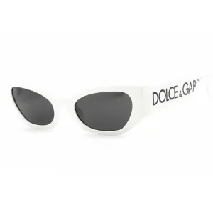 Dolce & Gabbana Women's Sunglasses - White Cat Eye Frame Grey Lens | 0DG6186 331287