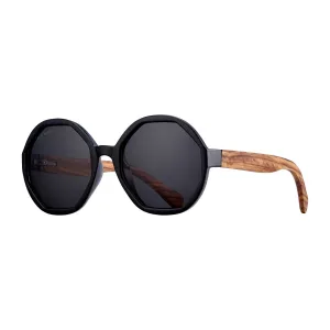 Donna Oversized Octogonal Sunglasses - Black