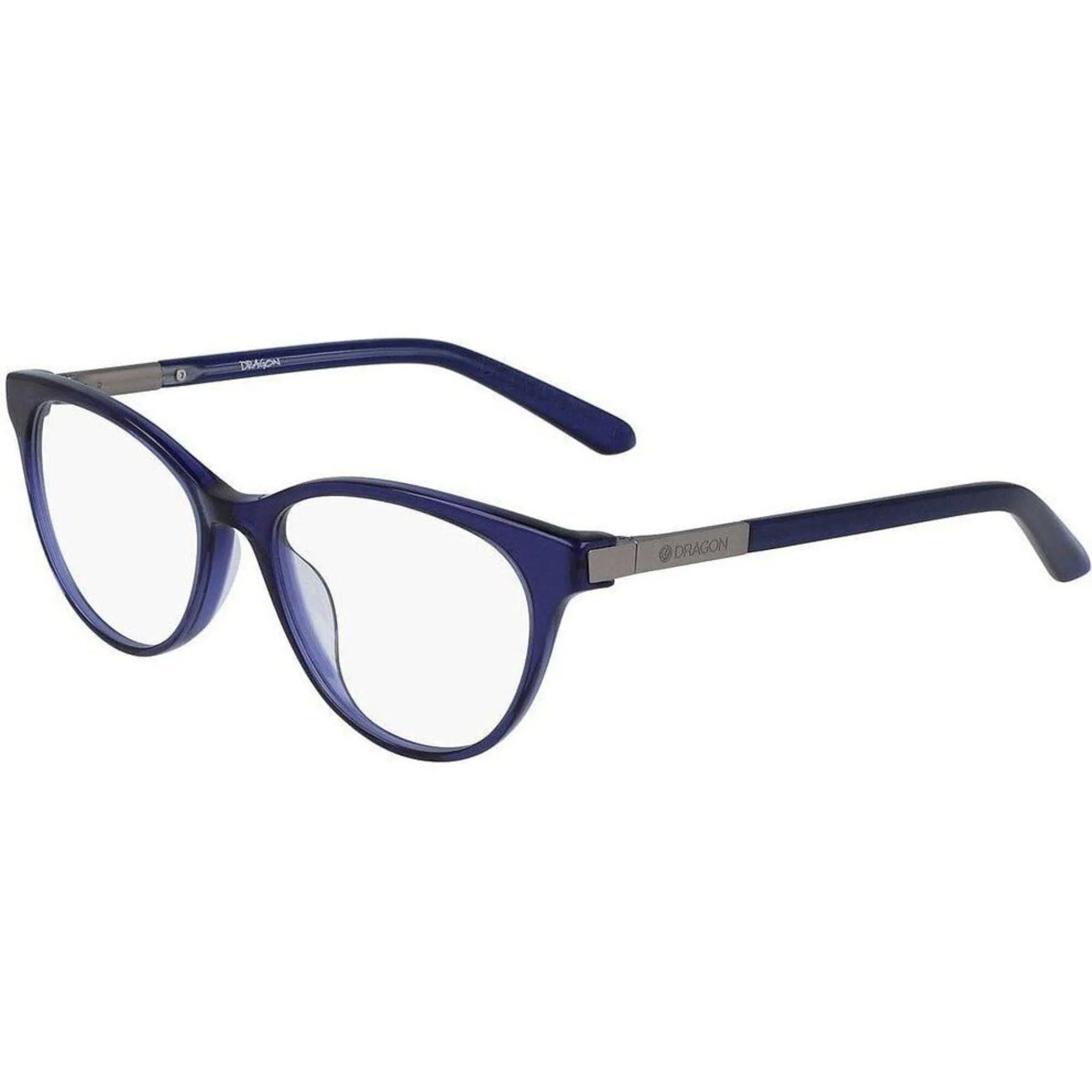 Dragon Women's Eyeglasses - Navy Crystal Plastic Cat Eye Frame | DRAGON DR2012 415