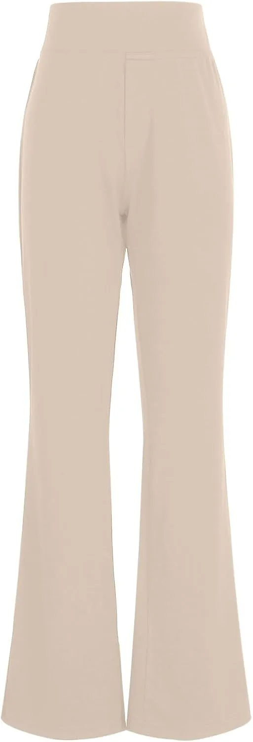 Dress Pants for Women 2025 Fashion High Waisted Yoga Pants Casual Comfy Stretch Office Business Trousers with Pockets