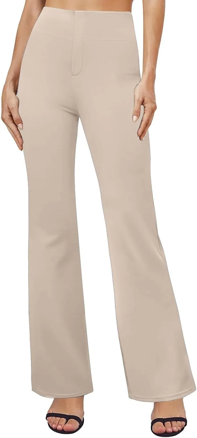 Dress Pants for Women 2025 Fashion High Waisted Yoga Pants Casual Comfy Stretch Office Business Trousers with Pockets