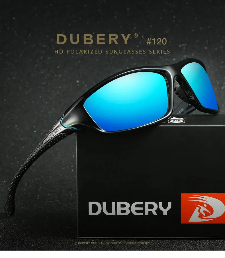 DUBERY® Polarized Night Vision Sunglasses Men's Driving Sun Glasses For Men Square Sport Brand Luxury Mirror Shades Oculos 120