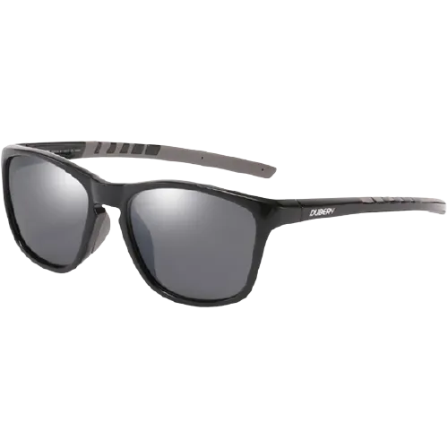 Dubery Polarized Sunglasses 100% UV Protection Black/Gray D202 C2