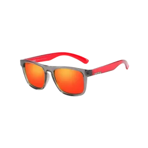 Dubery Polarized Sunglasses 100% UV Protection Gray/Red D125 C3