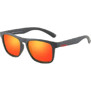 Dubery Polarized Sunglasses 100% UV Protection Sand Black/Red D125 C6