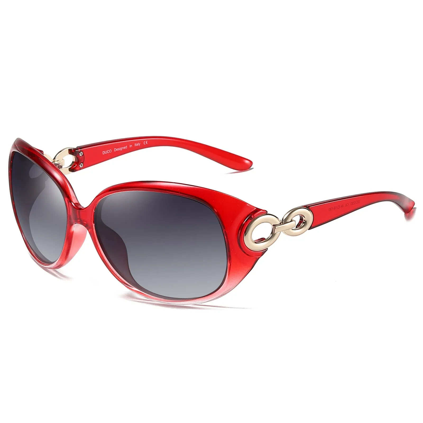 DUCO Classic Polarized Oversized Designer Sunglasses DC1220