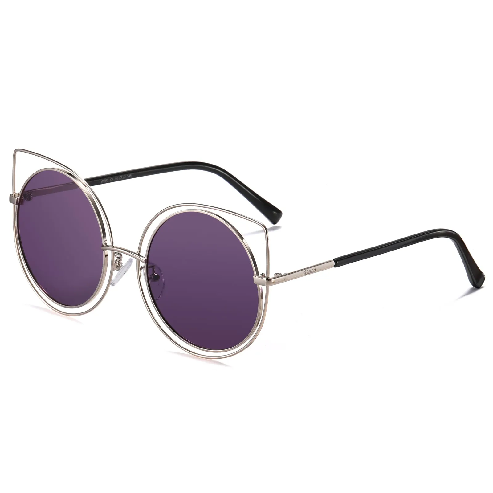 DUCO Classic Vintage Cateye Polarized Sunglasses For Women 100%UV Protection W002