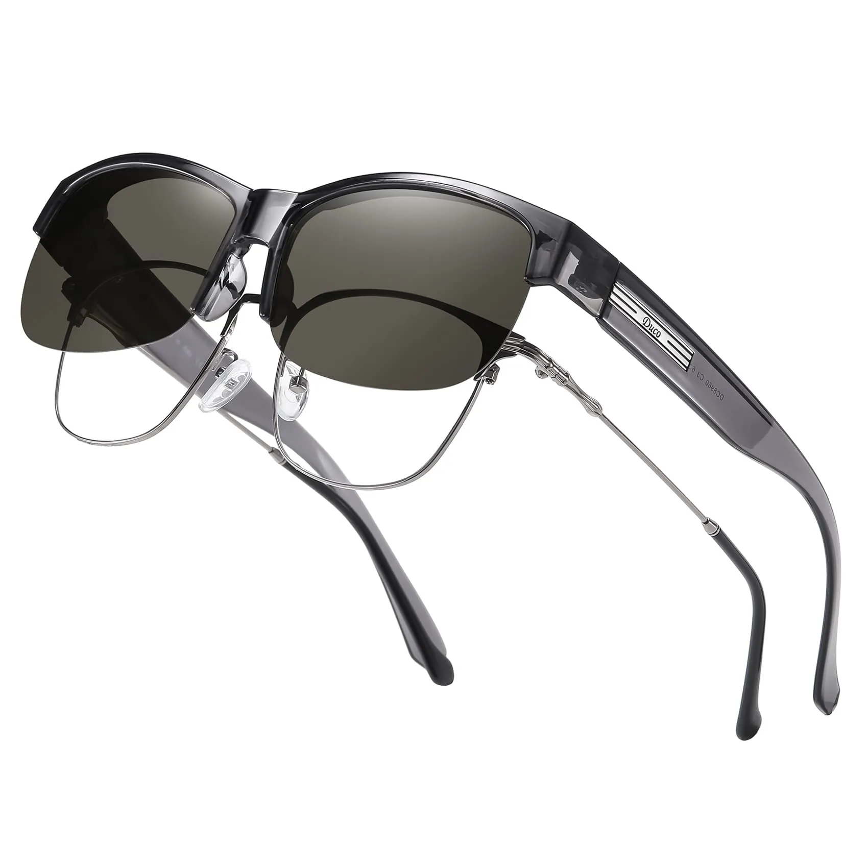 DUCO Fit Over Glasses Unisex Wraparound Glasses Polarized Sunglasses 8960