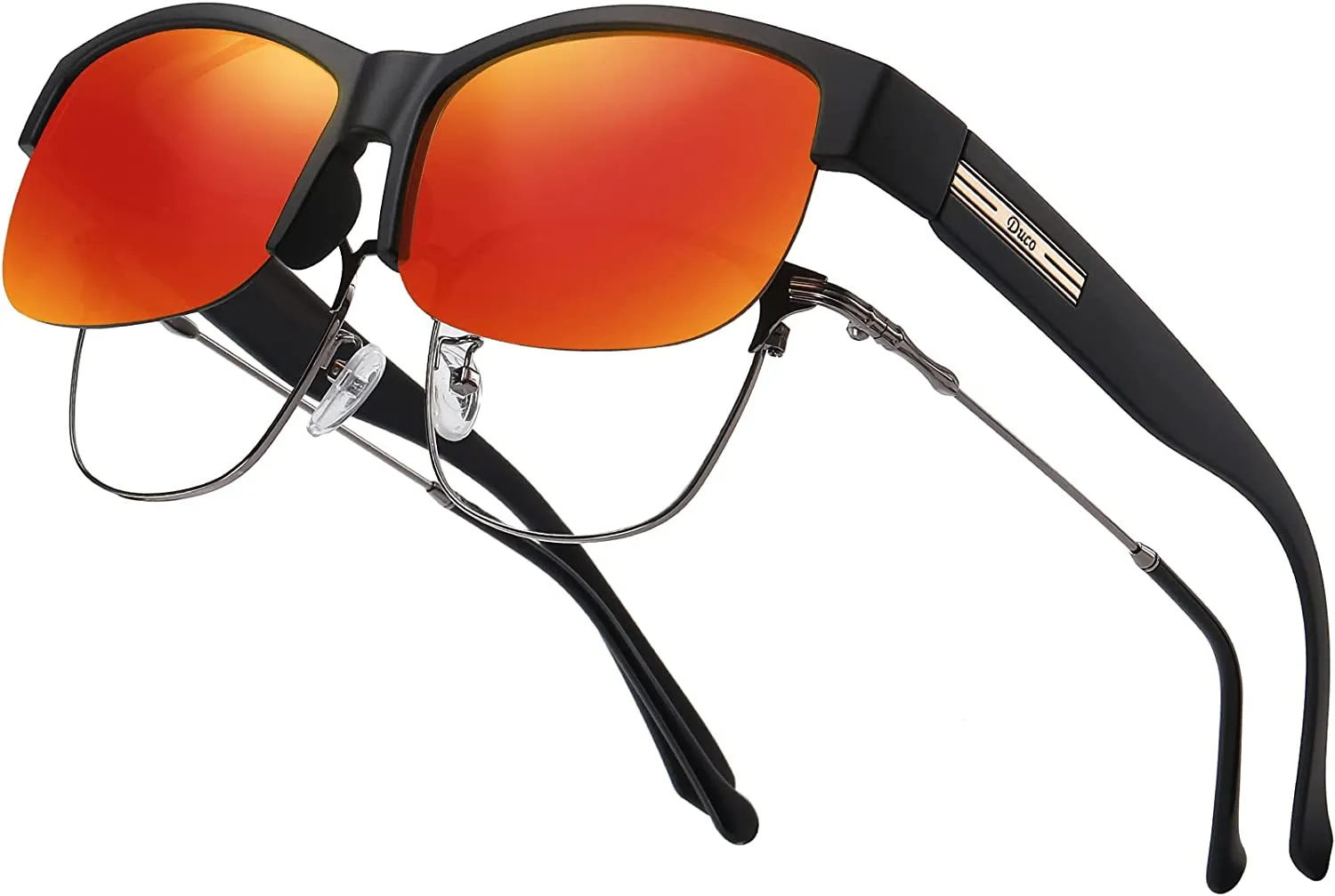 DUCO Fit Over Glasses Unisex Wraparound Glasses Polarized Sunglasses 8960