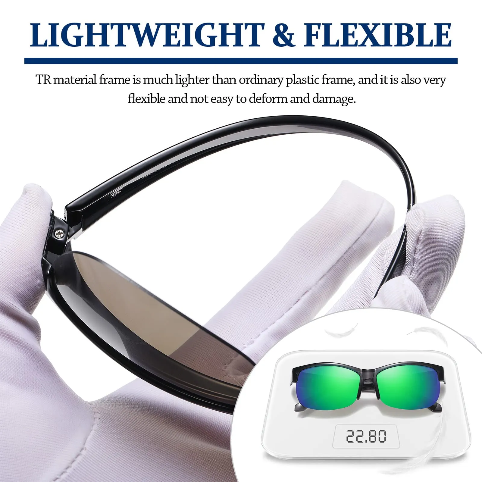 DUCO Fit Over Glasses Unisex Wraparound Glasses Polarized Sunglasses 8960