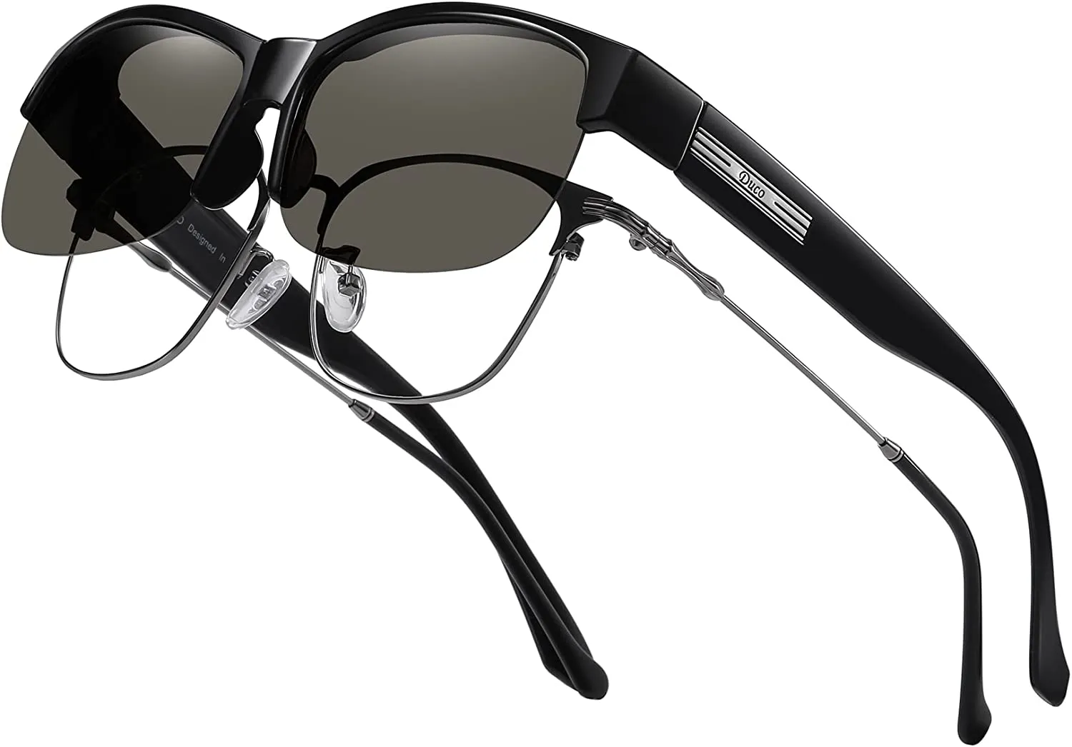 DUCO Fit Over Glasses Unisex Wraparound Glasses Polarized Sunglasses 8960