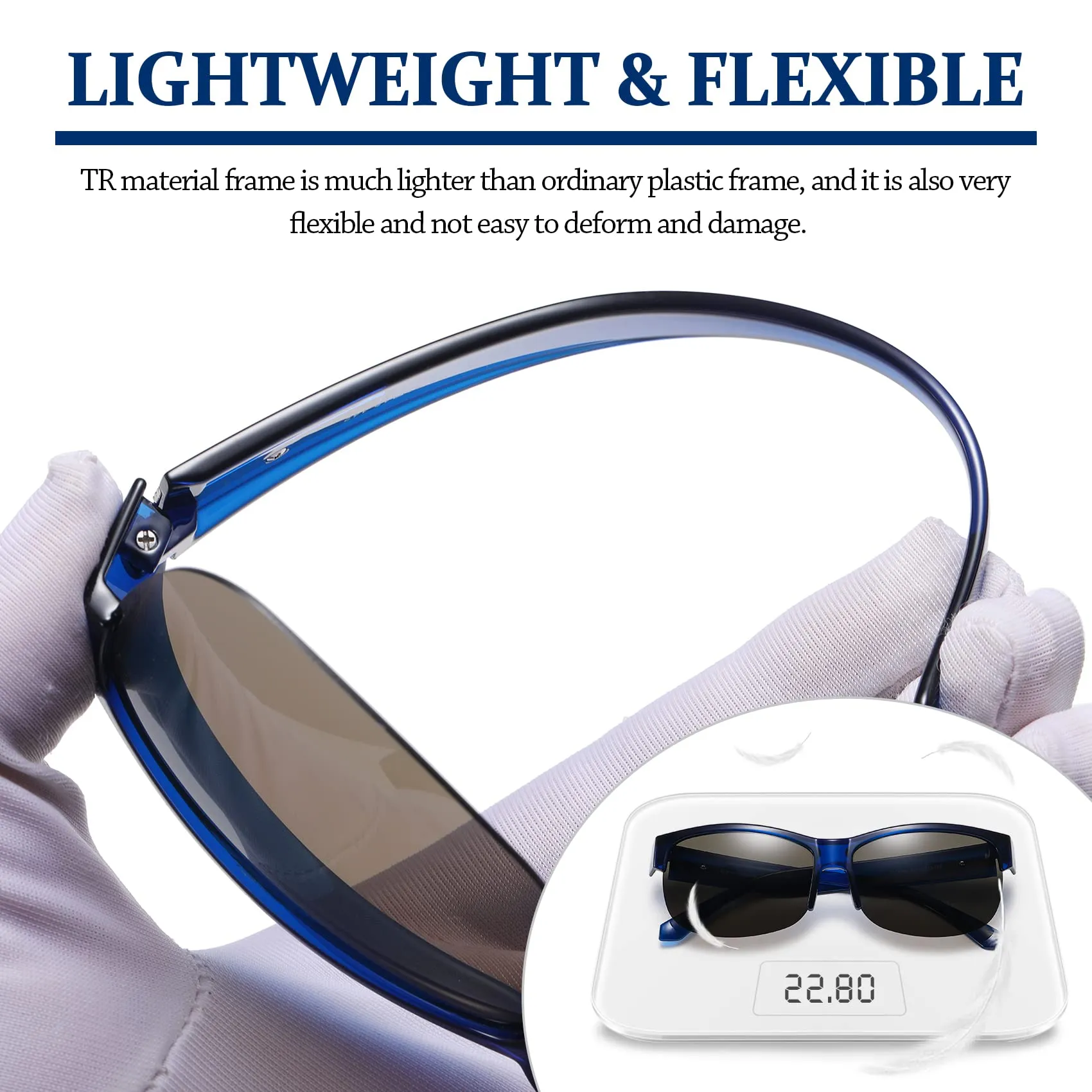 DUCO Fit Over Glasses Unisex Wraparound Glasses Polarized Sunglasses 8960