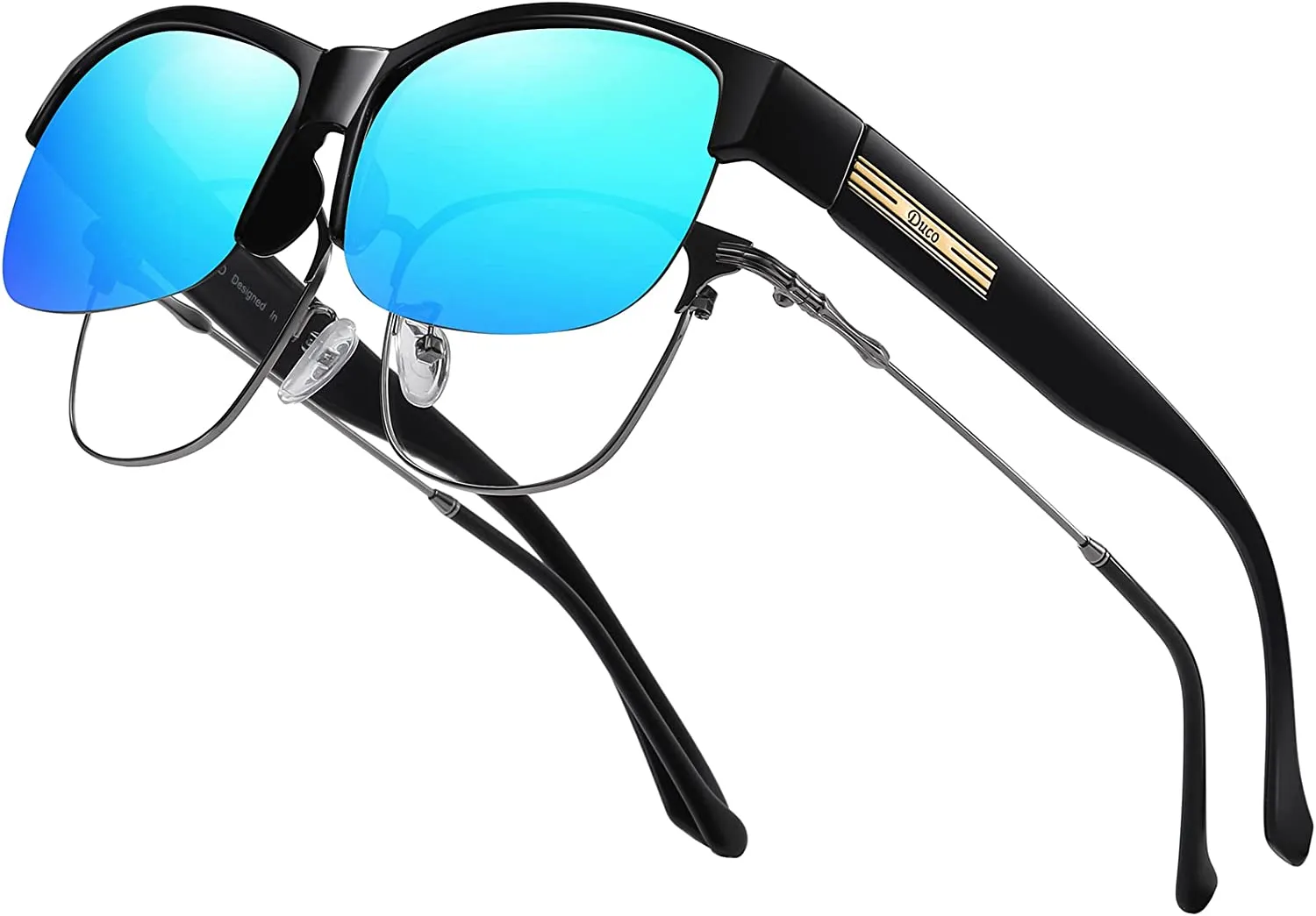 DUCO Fit Over Glasses Unisex Wraparound Glasses Polarized Sunglasses 8960