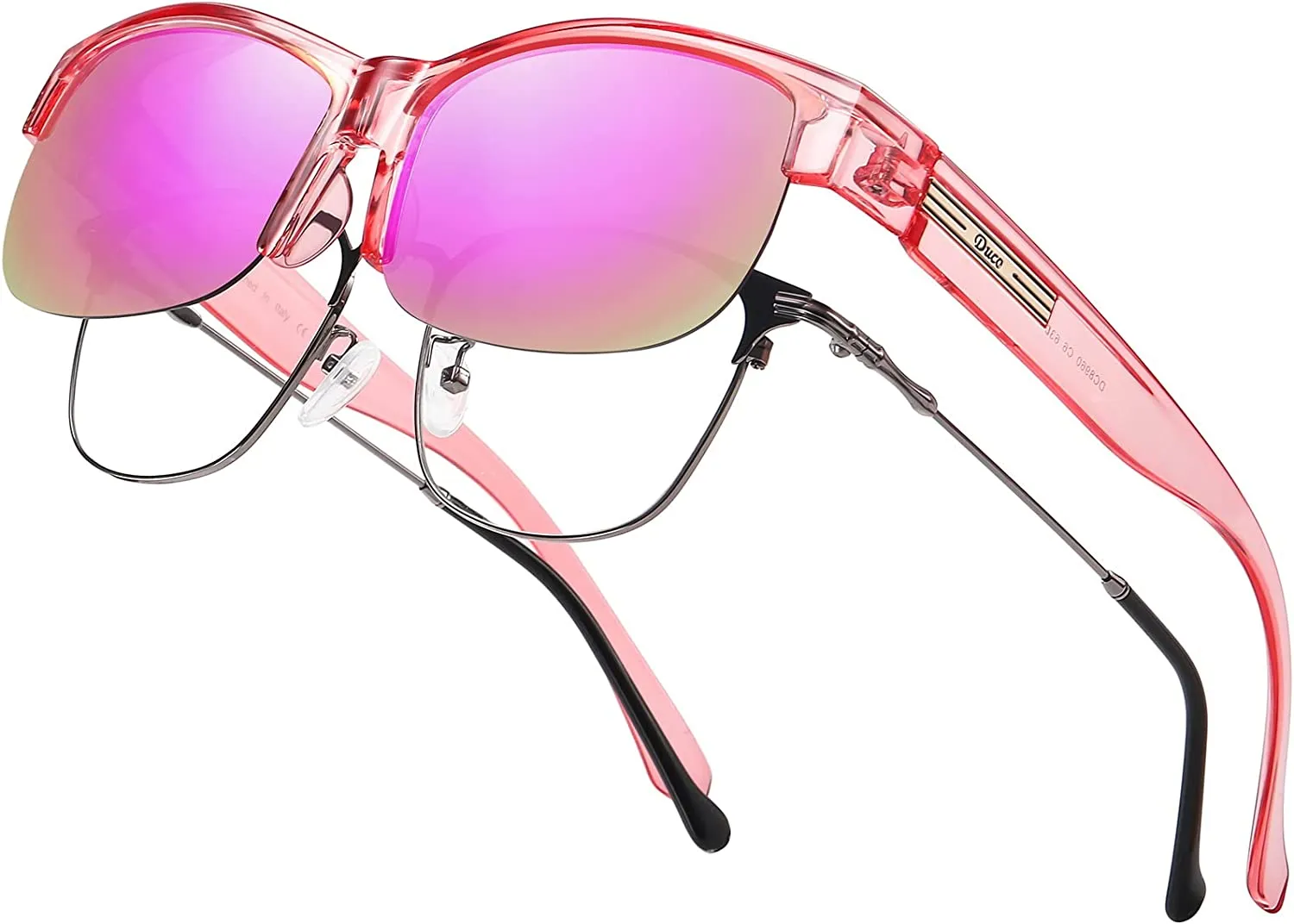 DUCO Fit Over Glasses Unisex Wraparound Glasses Polarized Sunglasses 8960