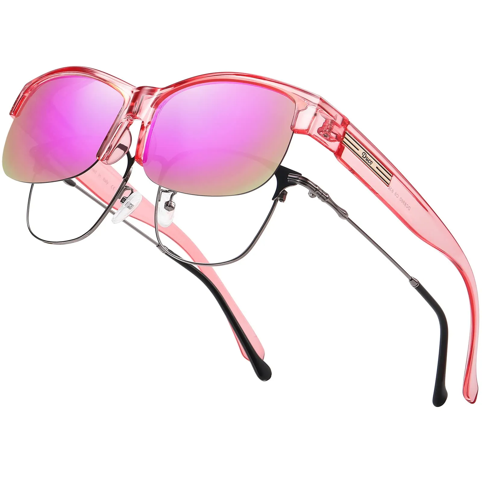 DUCO Fit Over Glasses Unisex Wraparound Glasses Polarized Sunglasses 8960