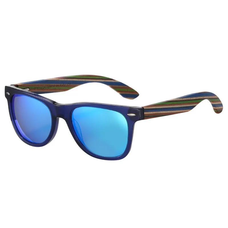 DUCO Polarized Driving Walnut Wooden Sunglasses for Men 2141