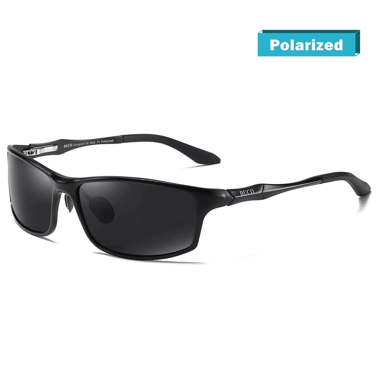 DUCO Polarized Sunglasses 100% UV400 Protection Metal Frame Driving Glasses 8201