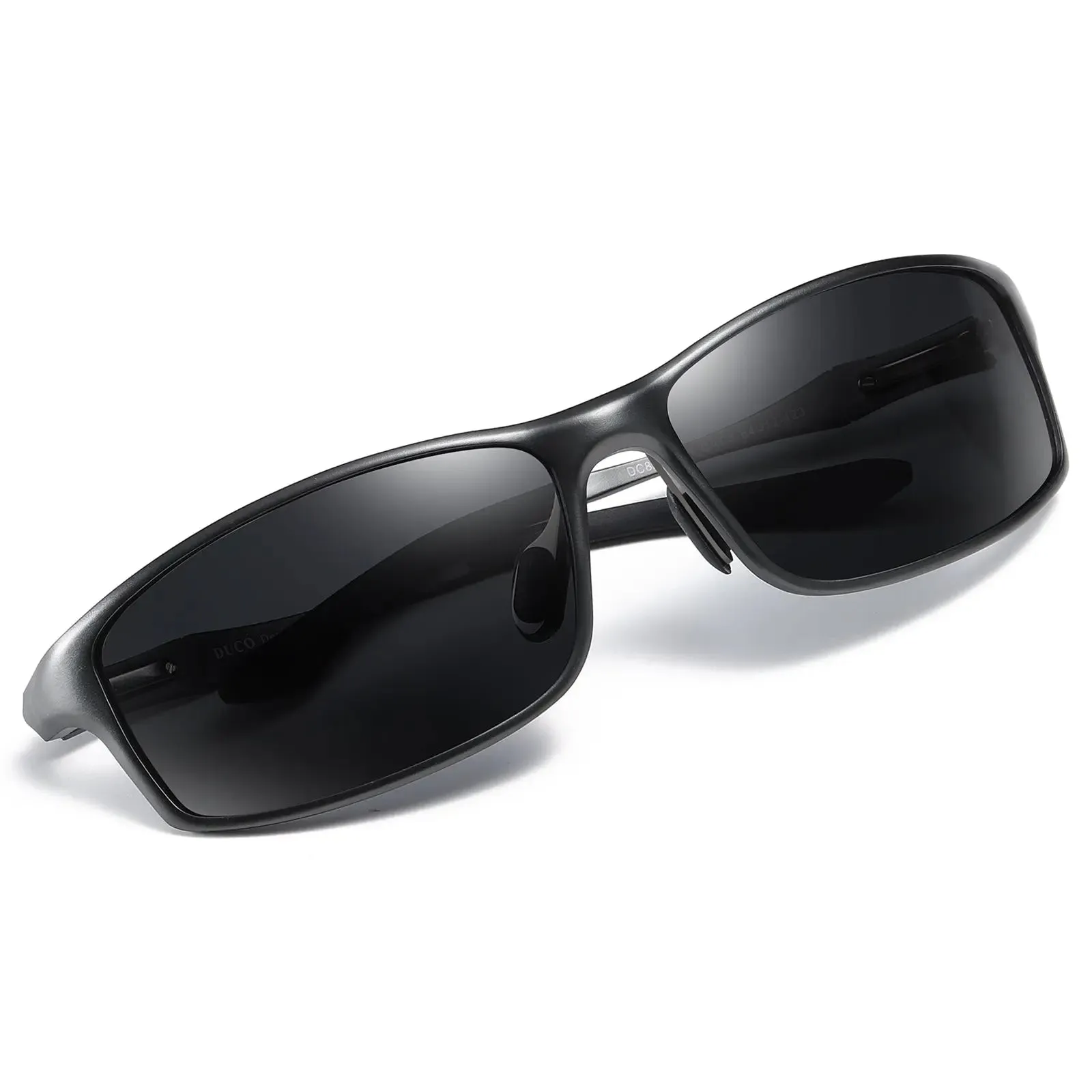 DUCO Polarized Sunglasses 100% UV400 Protection Metal Frame Driving Glasses 8201