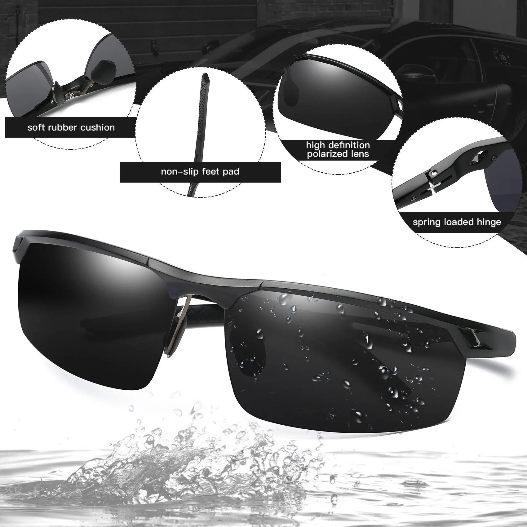 DUCO Polarized Sunglasses Sports Driving Cycling Running Fishing Glasses 8550