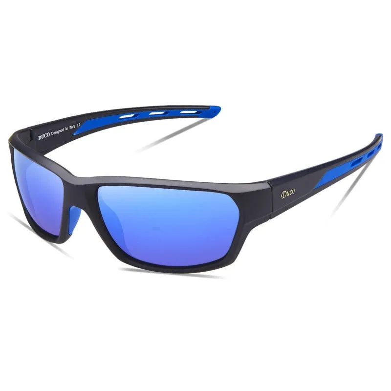 DUCO Sports Polarized Sunglasses Lightweight Wraparound Cycling Baseball Shades 6201