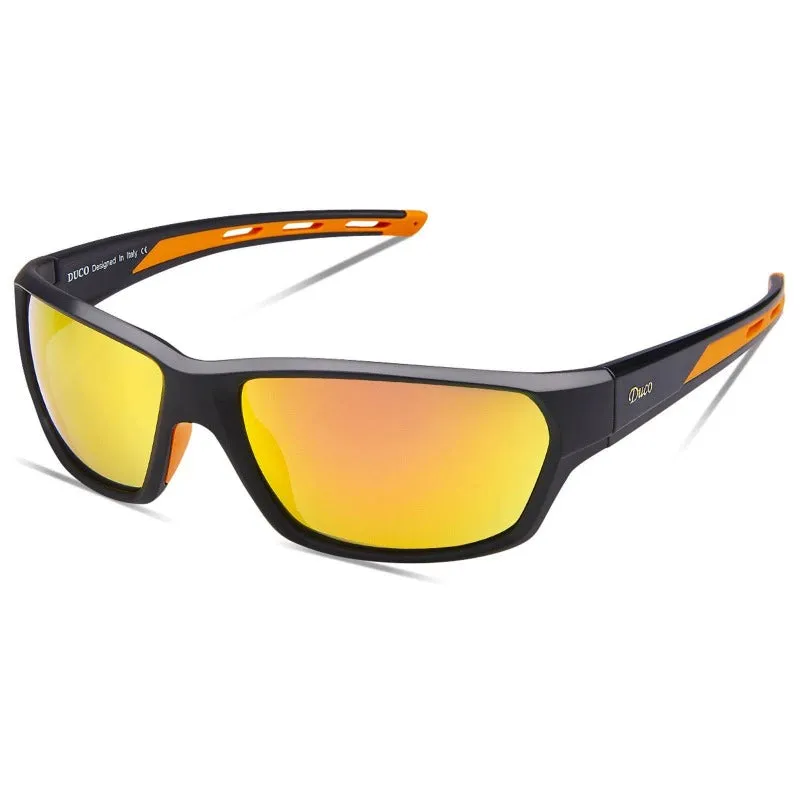 DUCO Sports Polarized Sunglasses Lightweight Wraparound Cycling Baseball Shades 6201