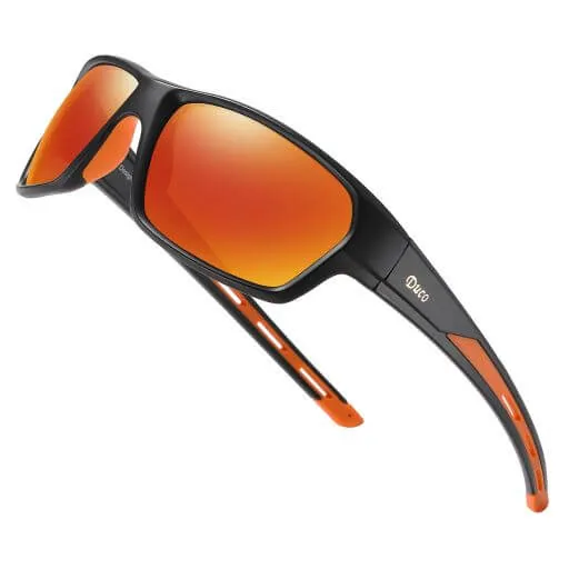 DUCO Sports Polarized Sunglasses Lightweight Wraparound Cycling Baseball Shades 6201