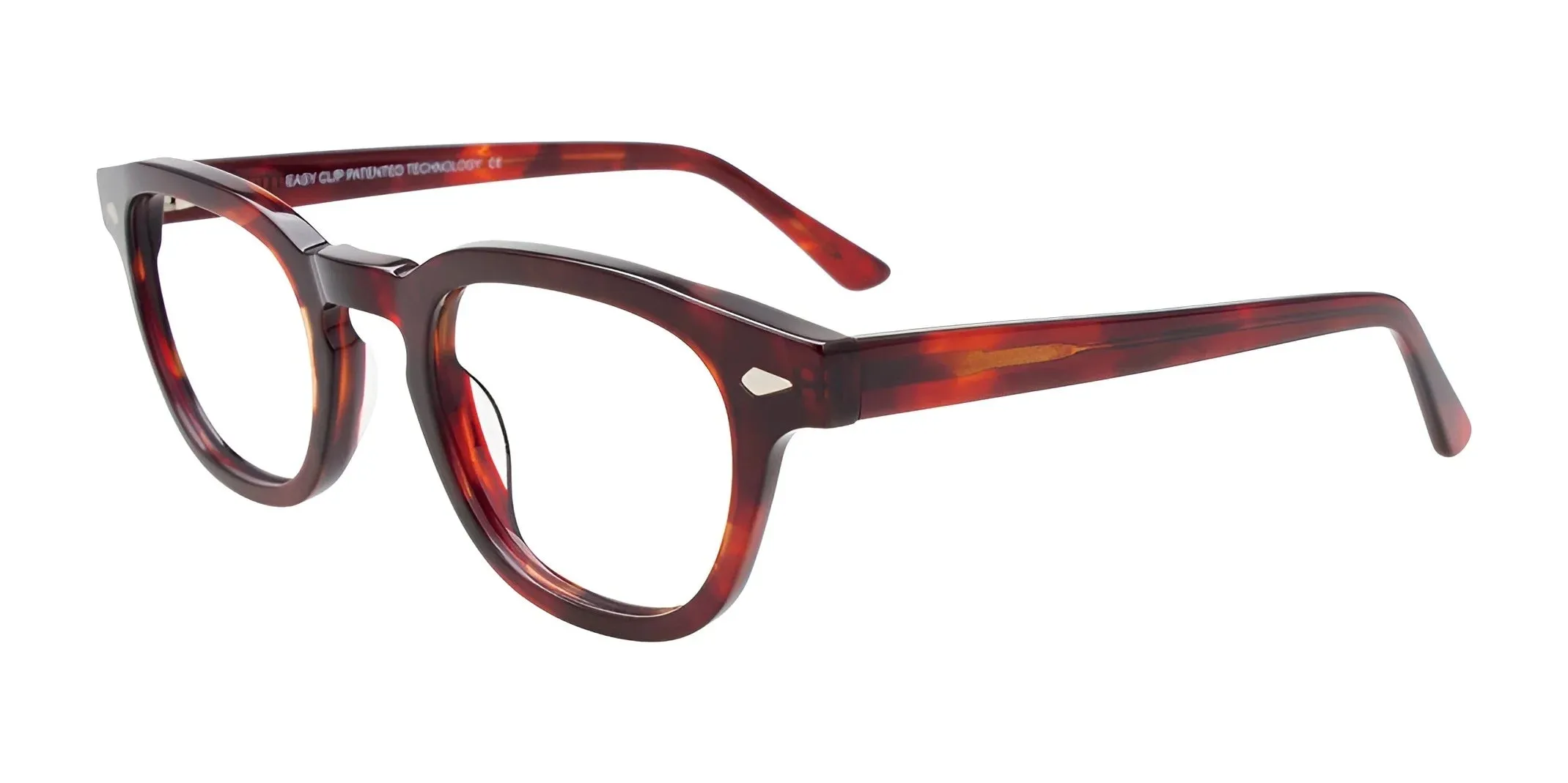 Easy3Clip EC654 Eyeglasses with Clip-on Sunglasses | Size 49