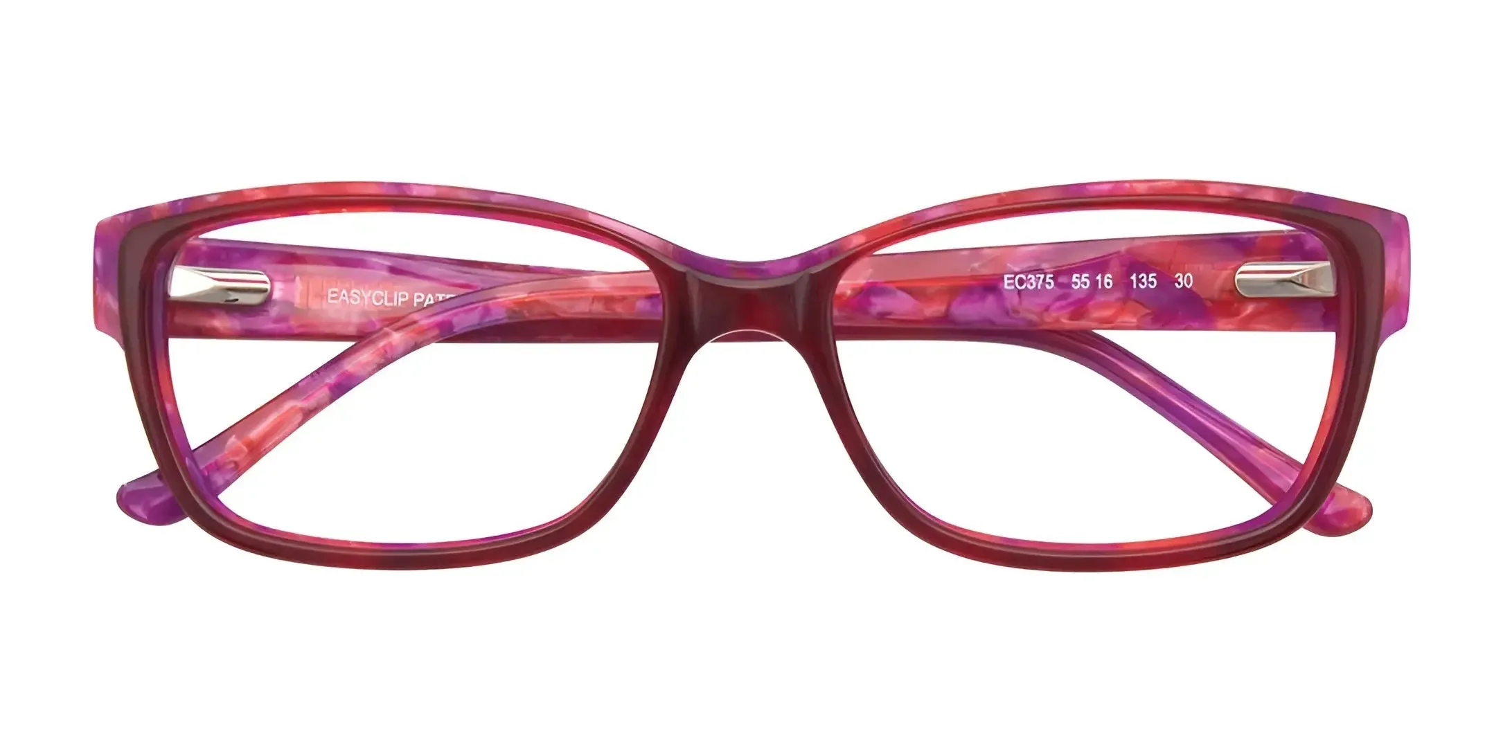EasyClip EC375 Eyeglasses with Clip-on Sunglasses | Size 55