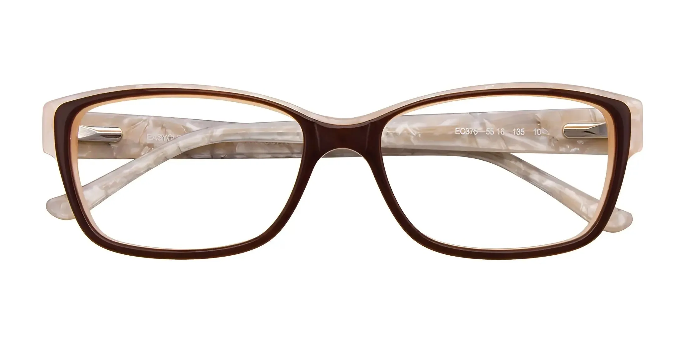 EasyClip EC375 Eyeglasses with Clip-on Sunglasses | Size 55