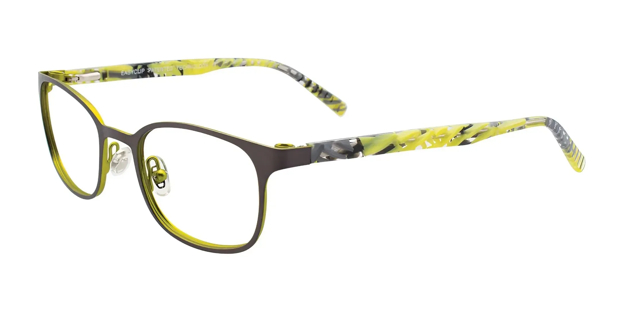 EasyClip EC445 Eyeglasses with Clip-on Sunglasses | Size 46