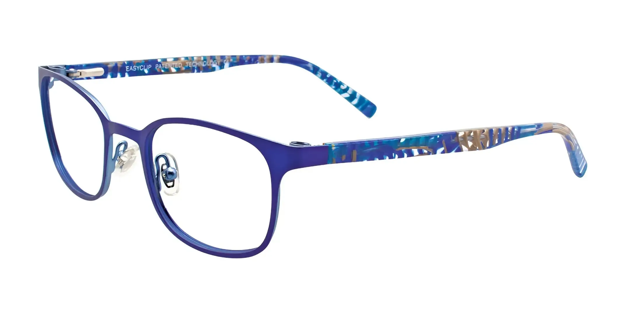 EasyClip EC445 Eyeglasses with Clip-on Sunglasses | Size 46