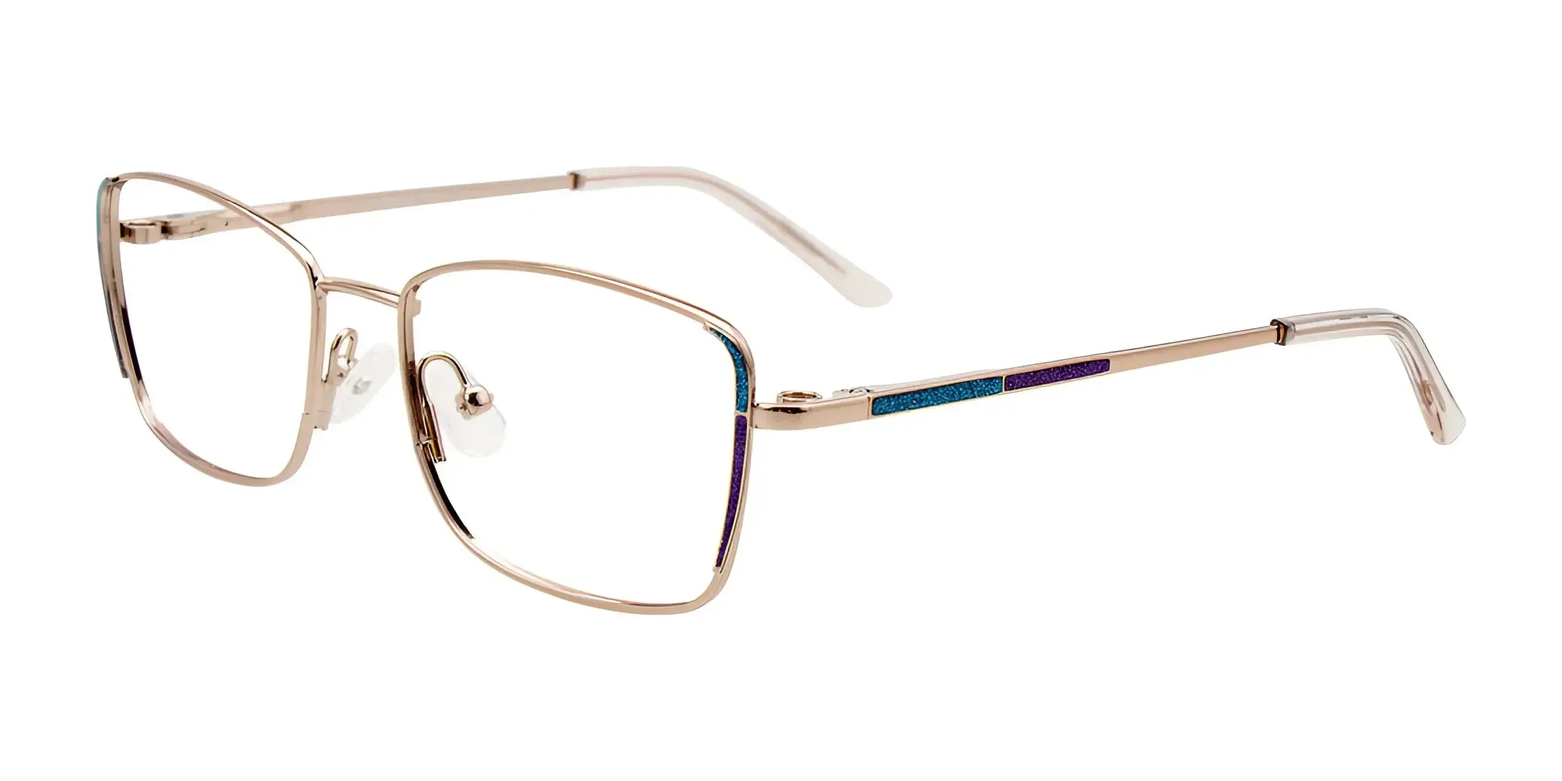 EasyClip EC607 Eyeglasses with Clip-on Sunglasses | Size 50
