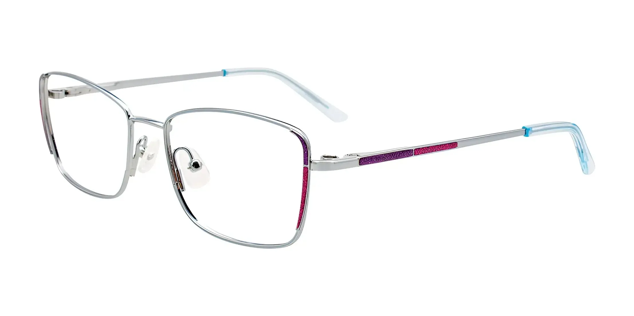 EasyClip EC607 Eyeglasses with Clip-on Sunglasses | Size 50
