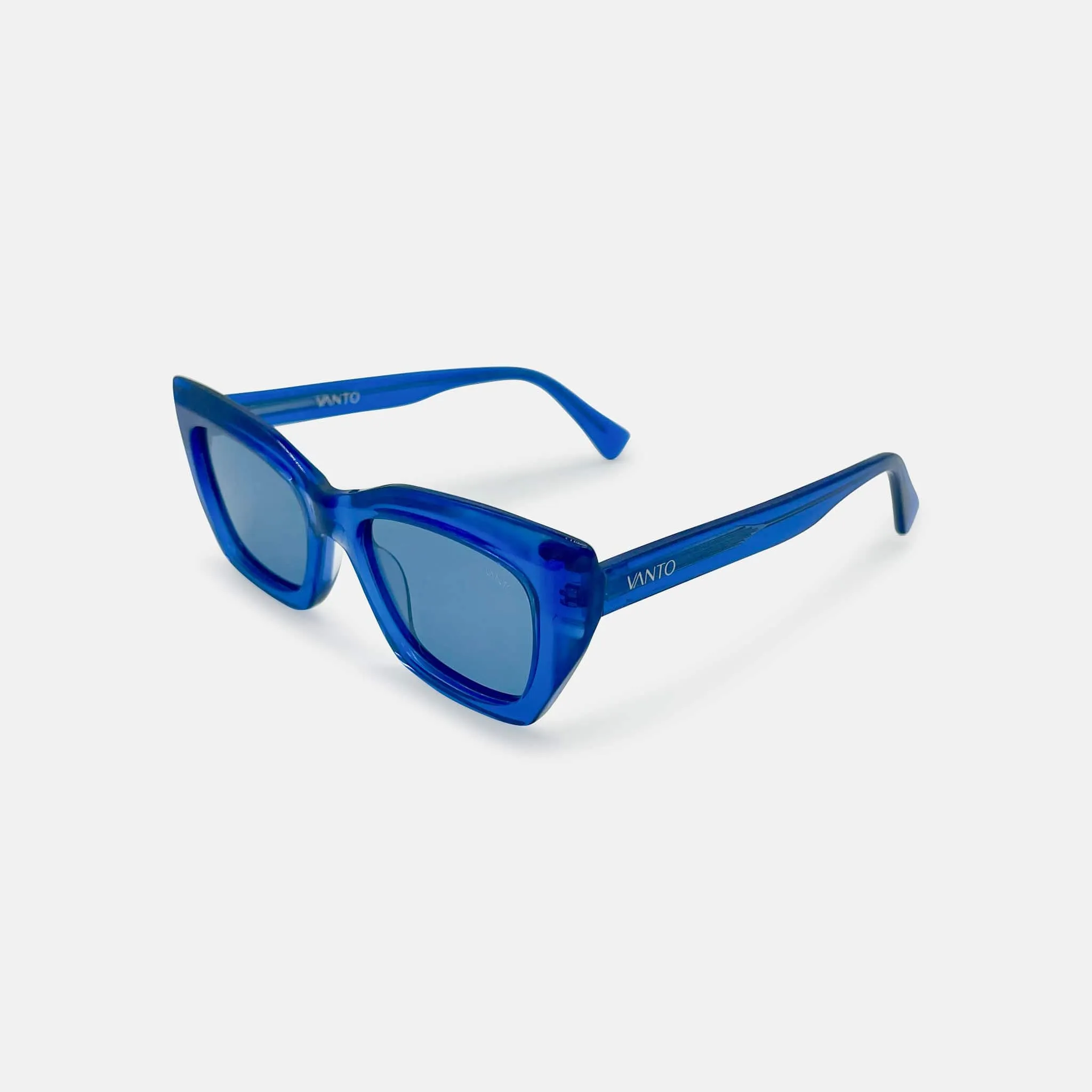 Echo Acetate Rectangle Sunglasses in Blue