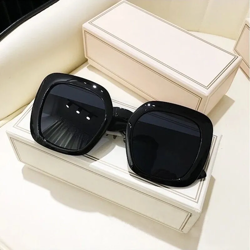 Elegant Classic Style Color Block Pc Square Full Frame Women's Sunglasses