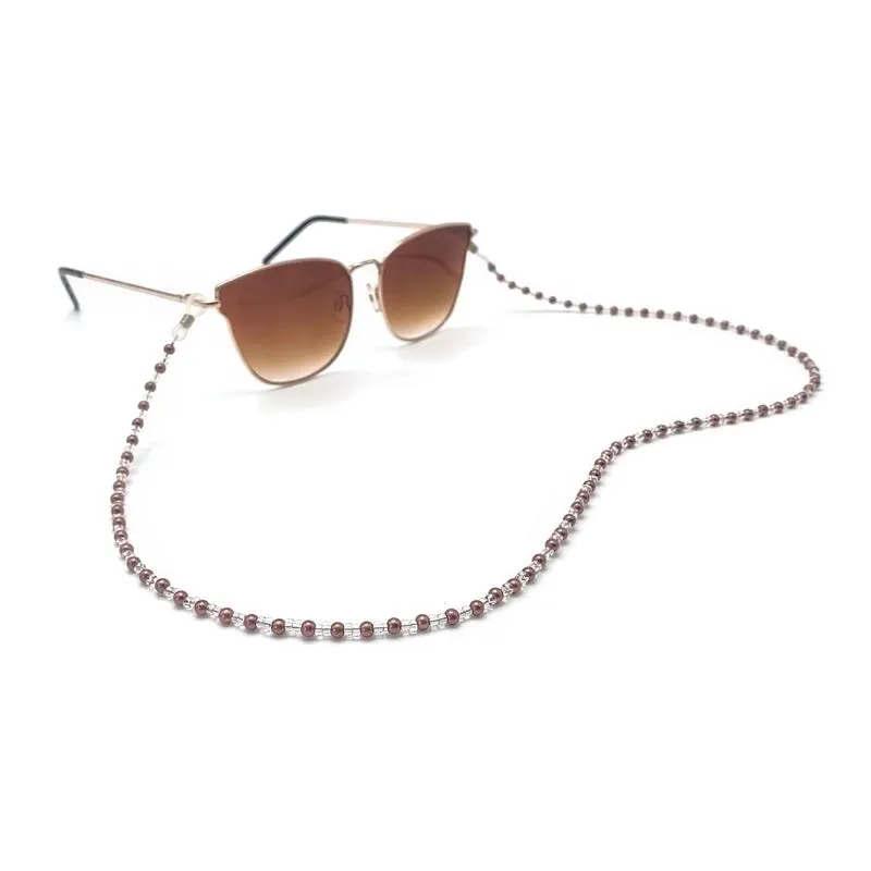 Elegant Simple Style Geometric Artificial Pearl Glass Women's Glasses Chain
