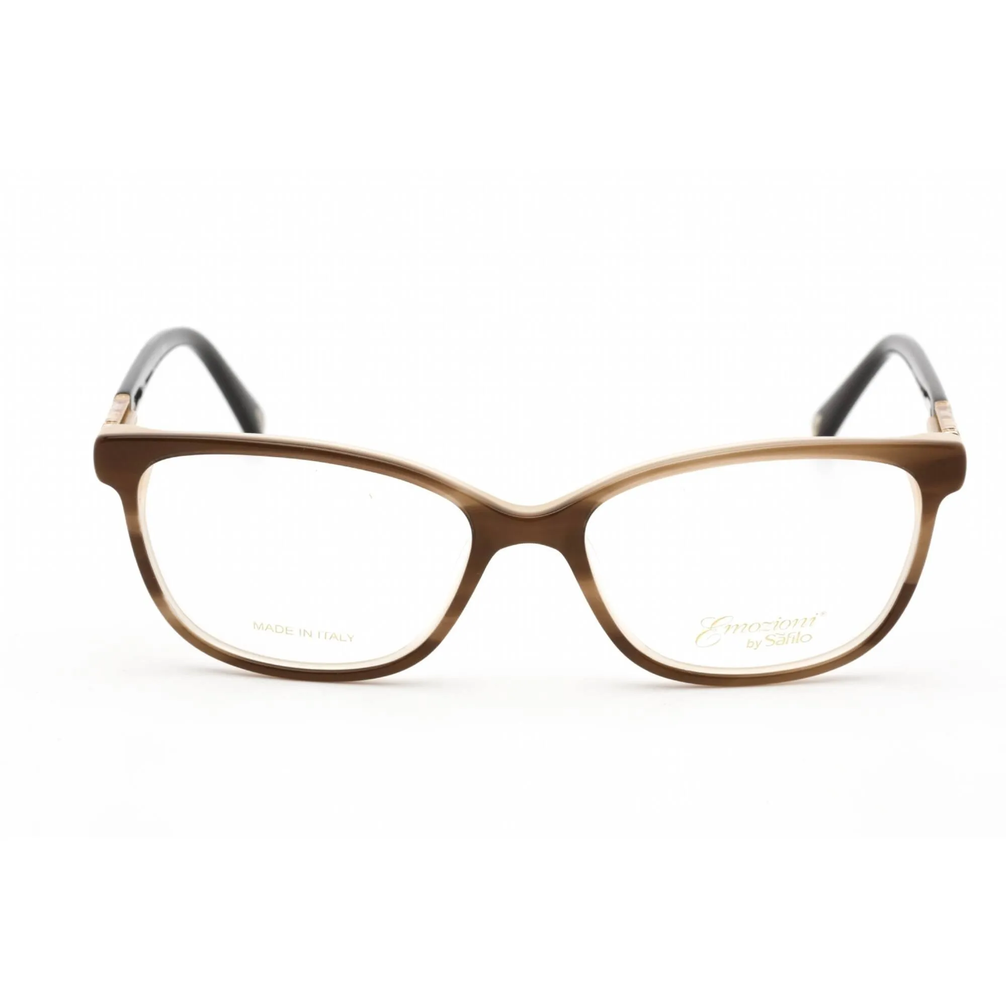Emozioni Women's Eyeglasses - Brown Horn Acetate Cat Eye Shape Frame | 4049 0EX4 00
