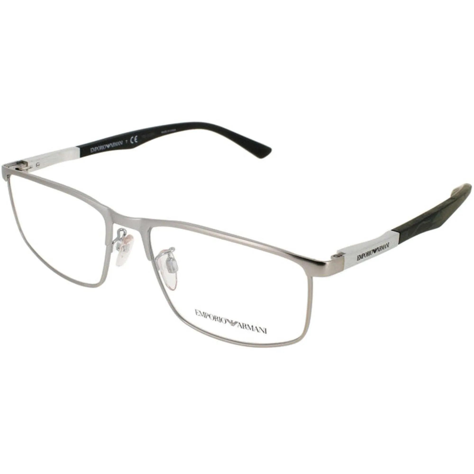 Emporio Armani Men's Eyeglasses - Matte Silver Metal Full Rim Frame | 0EA1131 3045