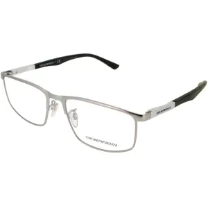 Emporio Armani Men's Eyeglasses - Matte Silver Metal Full Rim Frame | 0EA1131 3045