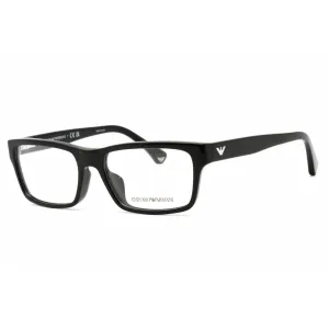 Emporio Armani Women's Eyeglasses - Black Rectangular Clear Demo Lens | EA3050F 5017