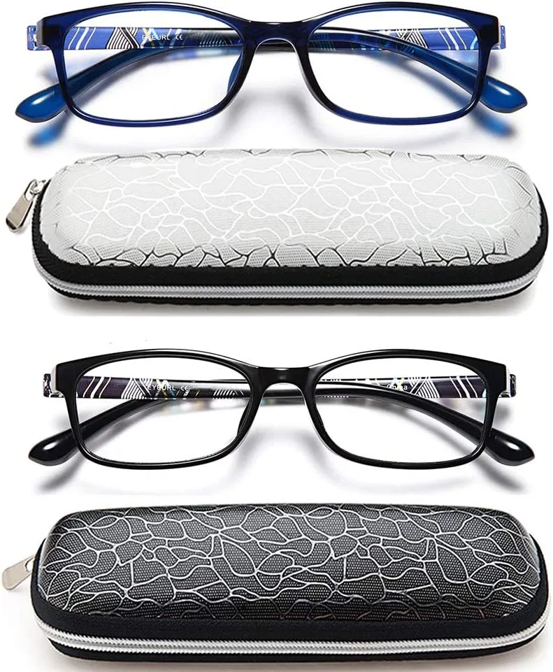 Eyeurl Blue Light Blocking Glasses for Women - 2 Pairs, Lightweight & Anti-Glare Computer Eyeglasses, Eye Strain Relief