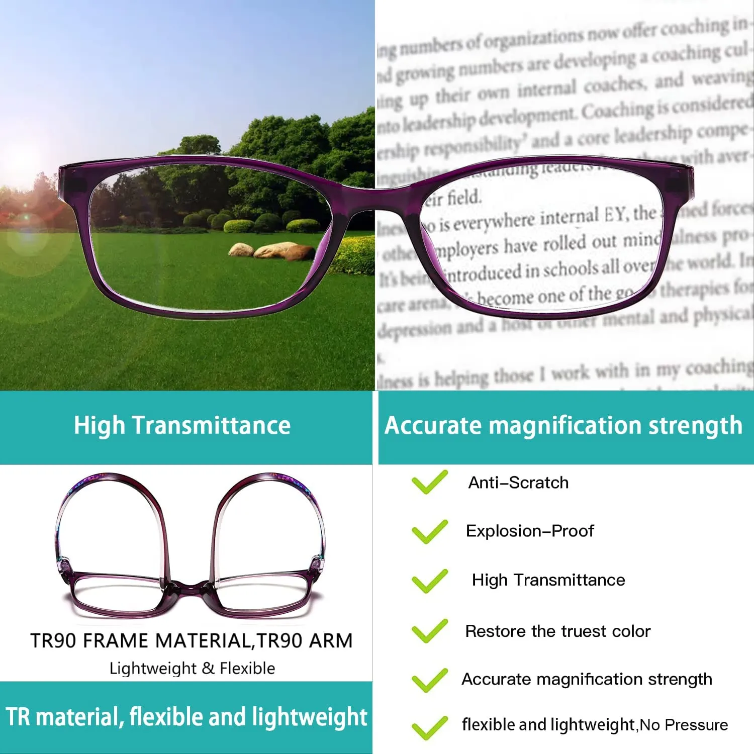 Eyeurl Blue Light Blocking Glasses for Women - 2 Pairs, Lightweight & Anti-Glare Computer Eyeglasses, Eye Strain Relief
