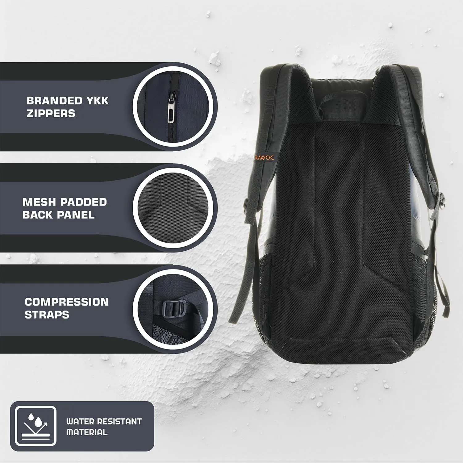 FALCON 40 L Travel Laptop Backpack for Men and Women, Casual Daypack with Rain Cover Hiking,Trekking, Travelling Bag