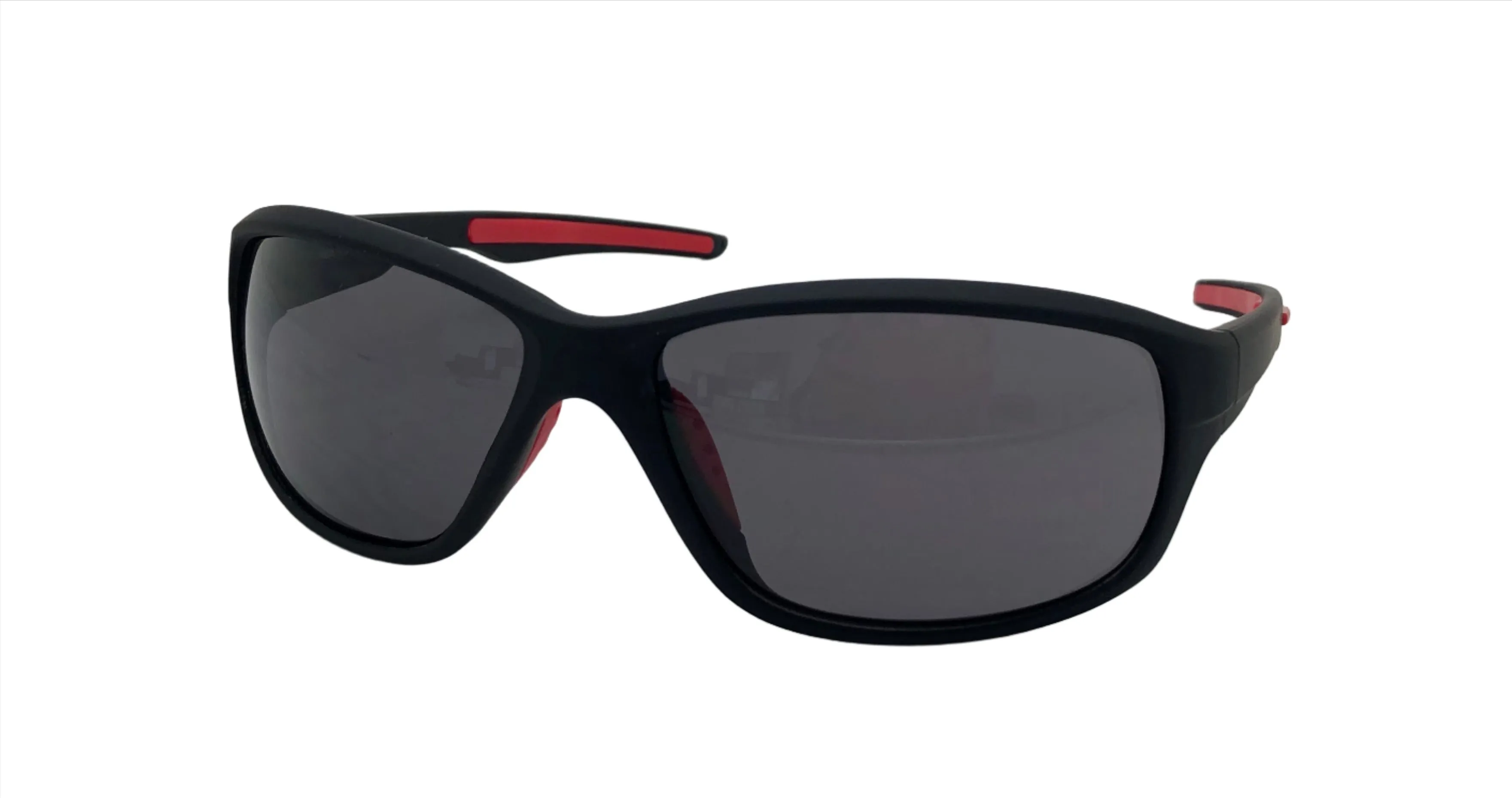Fantas-Eyes Mens Daytona Sport Plastic Non-Polarized Sunglasses - Black/Red