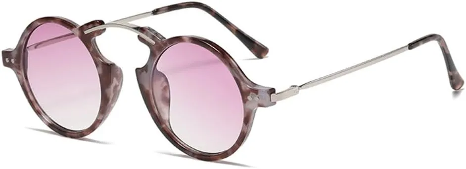 Fashion Metal SteamPunk Round Small Frame Sunglasses Women Vintage Sun Glasses Female Sexy Shade Men