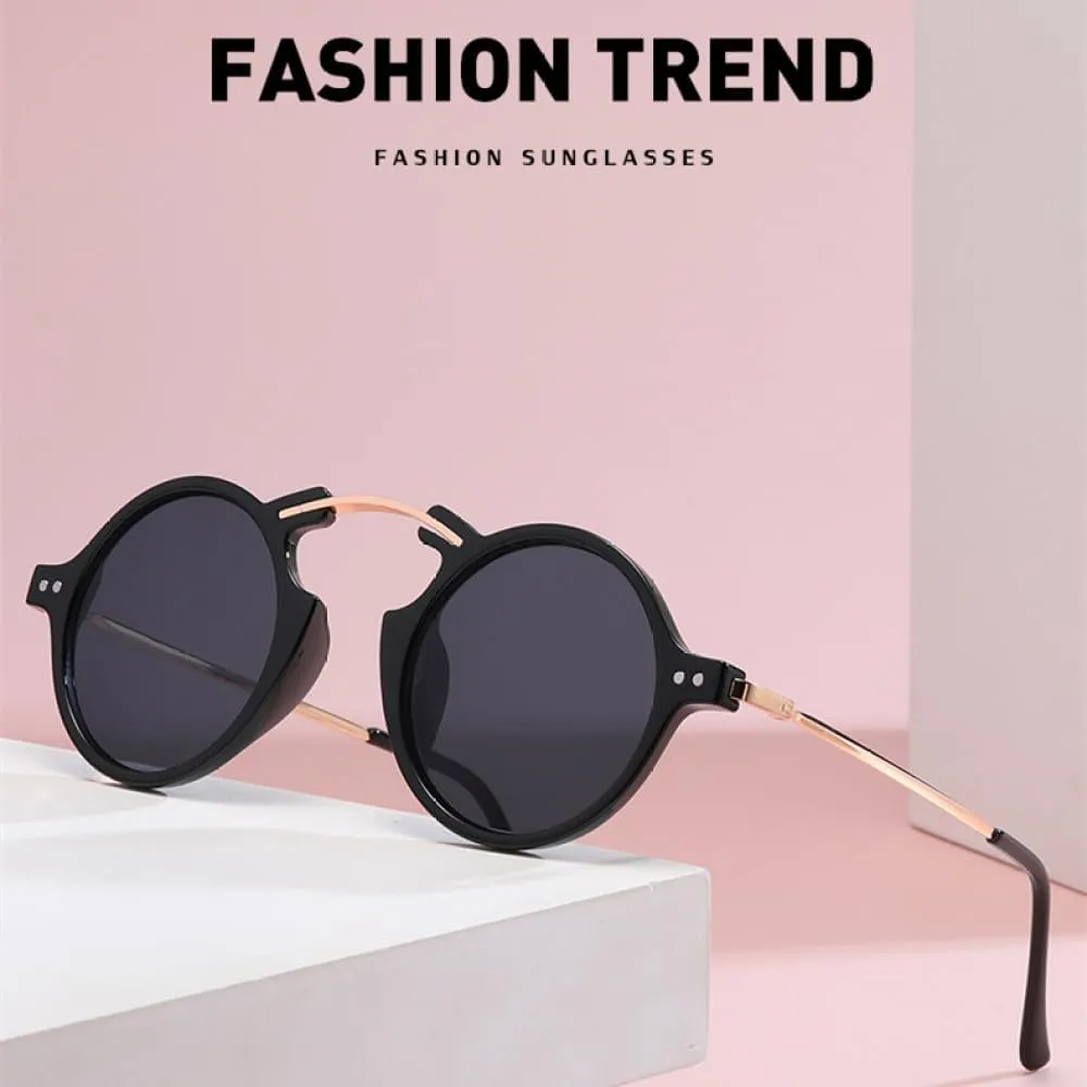 Fashion Metal SteamPunk Round Small Frame Sunglasses Women Vintage Sun Glasses Female Sexy Shade Men