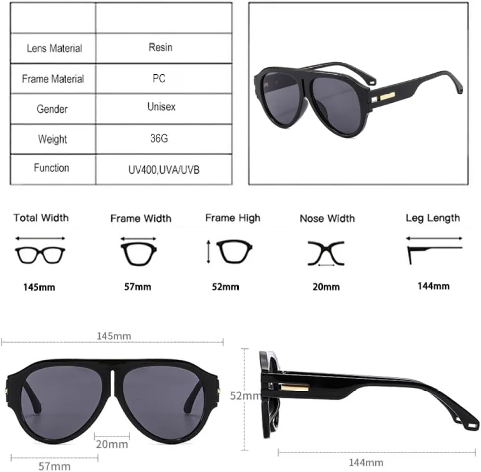 Fashion Pilot Sunglasses Women Retro Double Color Eyewear Shades UV400 Men Trending Gradient Punk Sun Glasses